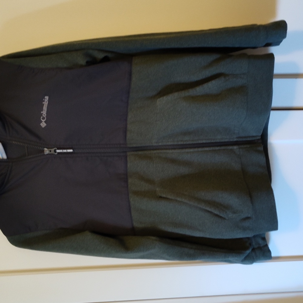 Colombia,Boys LG(14-16),Forest green/dark grey two-tone, zip-up hooded sweater